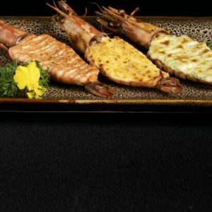 Y12 TÔM NƯỚNG 3 LOẠI SỐT (EBI SANSHIU YAKI)