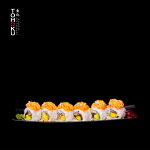 R10 CƠM CUỘN LƯƠN BƠ CÁ HỒI SỐT CAY (UNAGI ABOKADO SAMON MAKI) - Size L