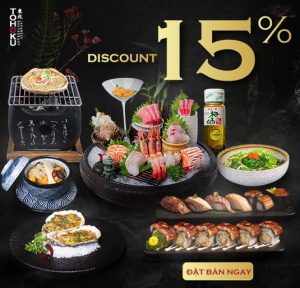 Giảm ngay 15% tại TOHOKU